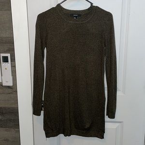 LONG SLEEVE SWEATER SHIRT DRESS